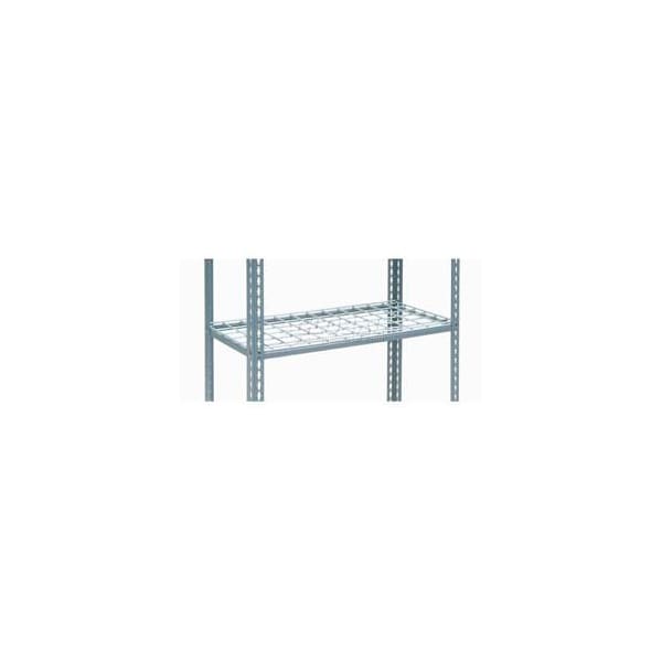 Global Industrial Additional Shelf, Single Rivet, Wire Deck, 48inW x 18inD, Gray B2297441 - main